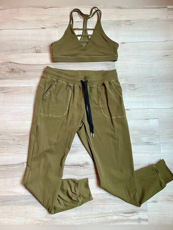 ZYIA Pants - ZYIA Olive Green Track Joggers with Drawstring Waist Active set